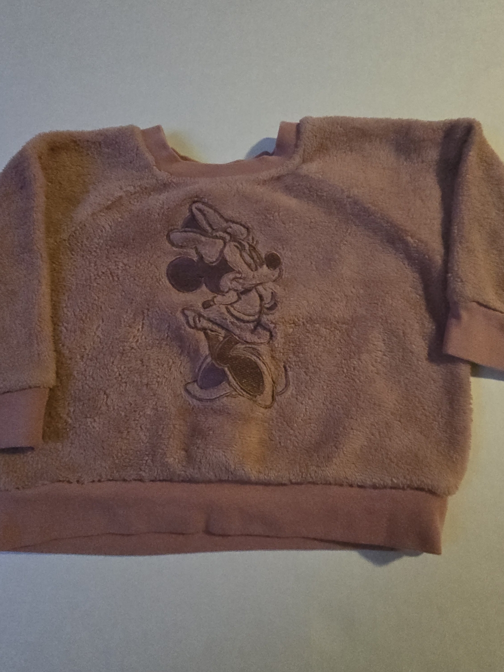 Disney Baby Plush Pullover - Dusty Rose and Teal Tag